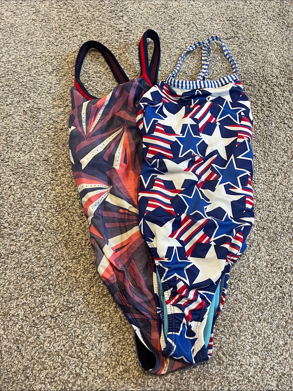 Dolfin Kids One-Piece Swimsuit - Red, Blue, White